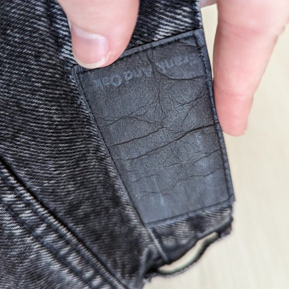 Frank and Oak Stevie High Waisted Black Denim Shorts 3" 25 - Picture 6 of 9